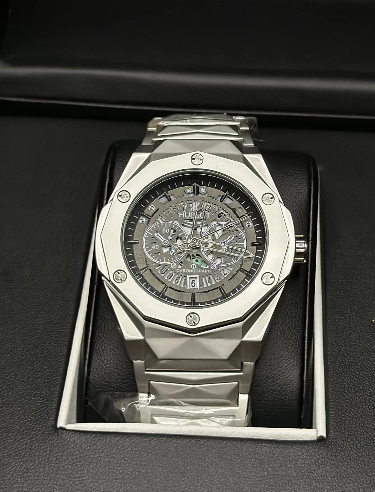 Hublot Cut Skeleton Black Dial – Wristal Watch